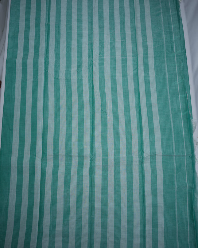 Premium Narayanapet Mercerized Cotton Saree in Elegant Aqua Green with Traditional Small Border | Soft Finish & Lightweight Drape