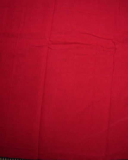 Premium Narayanapet Mercerized Cotton Saree in Vibrant Rani Pink with Traditional Small Border | Soft Finish & Lightweight Drape