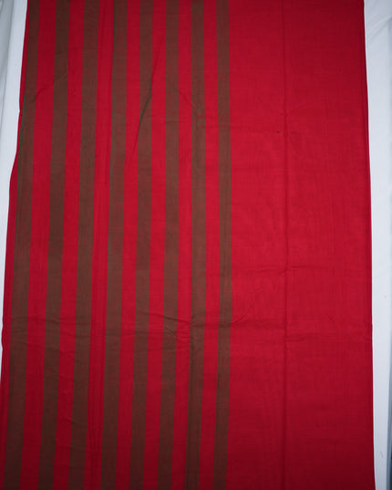Premium Narayanapet Mercerized Cotton Saree in Vibrant Rani Pink with Traditional Small Border | Soft Finish & Lightweight Drape