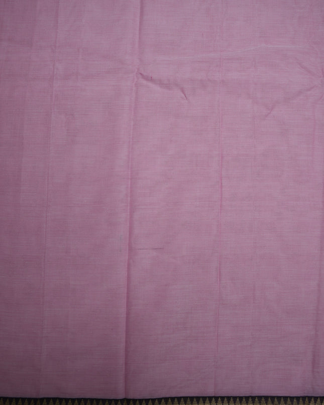 Premium Narayanapet Mercerized Cotton Saree in Elegant Baby Pink with Traditional Small Border | Soft Finish & Lightweight Drape