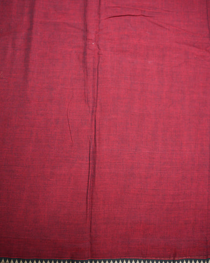 Premium Narayanapet Mercerized Cotton Saree in Rich Maroon Red with Traditional Small Border | Soft Finish & Lightweight Drape