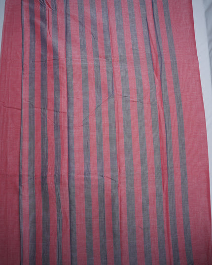 Narayanapet Mercerized Cotton Saree in Elegant Baby Pink with Traditional Elephant-Peacock Border | Soft Finish & Lightweight Drape