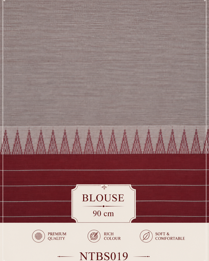 Premium Handwoven Cotton Saree in Off White & Maroon with Traditional Temple Border | Soft & Breathable Daily Wear Saree