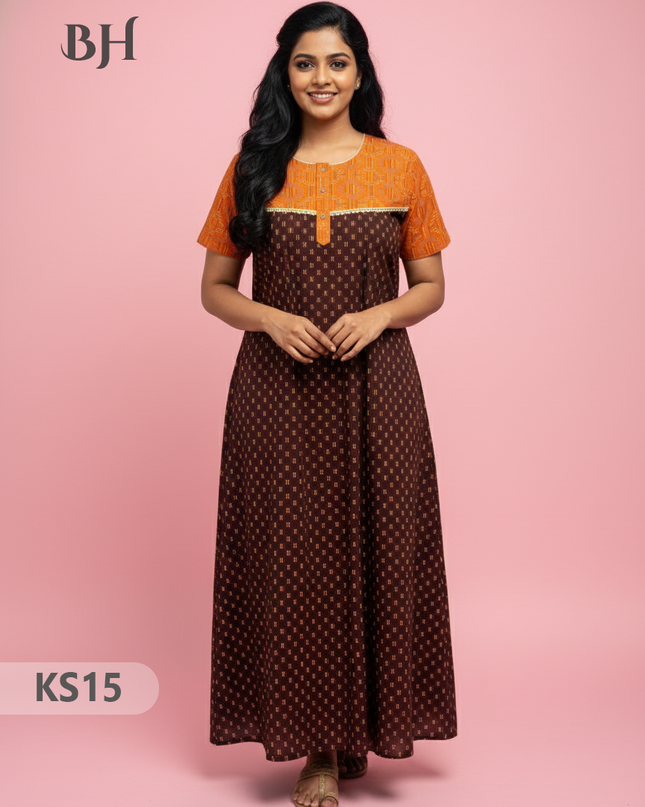 Cotton Printed Nighties | Comfortable Free Size Nightwear for Women