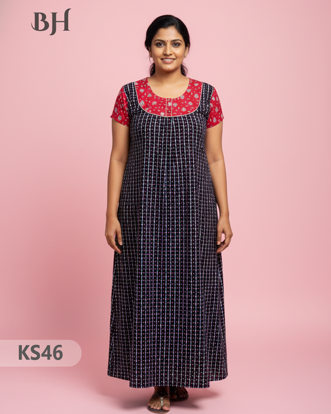 Cotton Printed Nighties | Comfortable Free Size Nightwear for Women