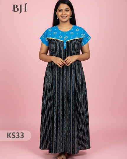 Cotton Printed Nighties | Comfortable Free Size Nightwear for Women