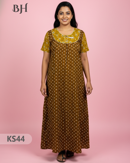 Cotton Printed Nighties | Comfortable Free Size Nightwear for Women