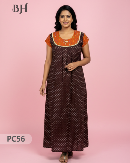 Cotton Printed Nighties | Comfortable Free Size Nightwear for Women