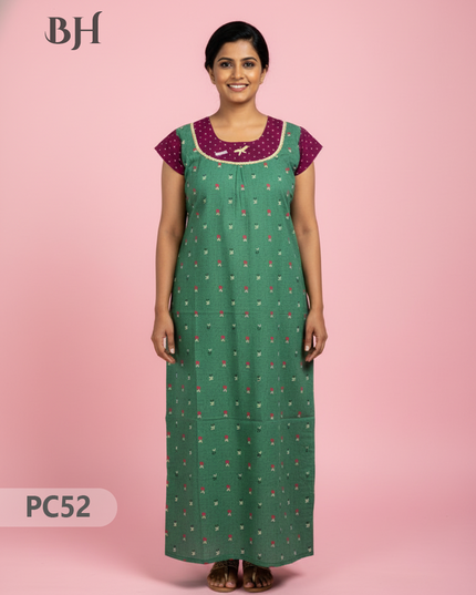 Cotton Printed Nighties | Comfortable Free Size Nightwear for Women