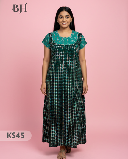 Cotton Printed Nighties | Comfortable Free Size Nightwear for Women