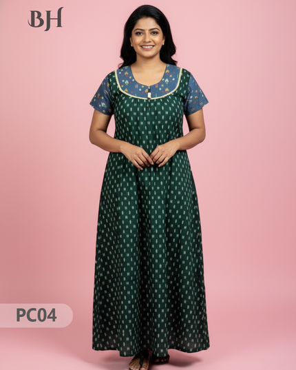 Cotton Printed Nighties | Comfortable Free Size Nightwear for Women