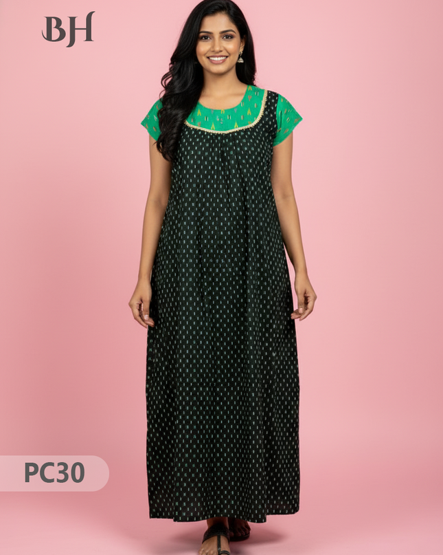 Cotton Printed Nighties | Comfortable Free Size Nightwear for Women