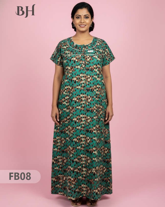 Cotton Printed Nighties | Comfortable Free Size Nightwear for Women