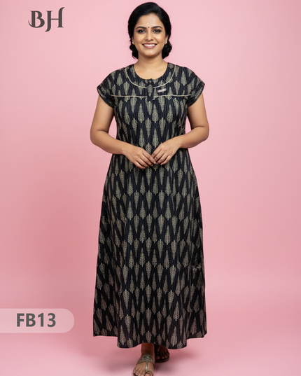 Cotton Printed Nighties | Comfortable Free Size Nightwear for Women
