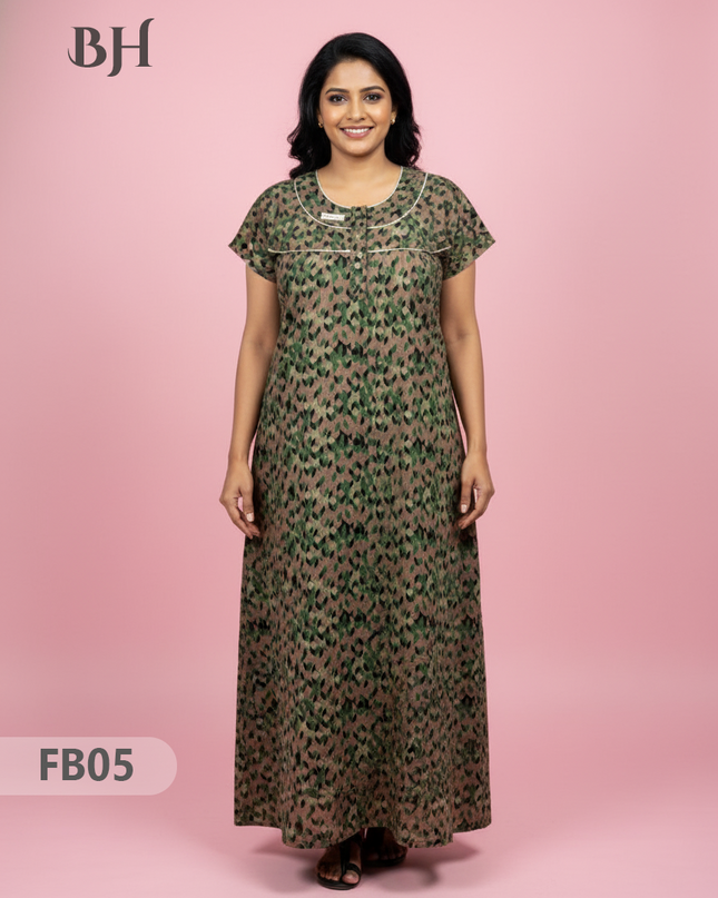 Cotton Printed Nighties | Comfortable Free Size Nightwear for Women