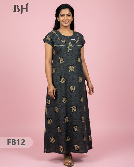 Cotton Printed Nighties | Comfortable Free Size Nightwear for Women