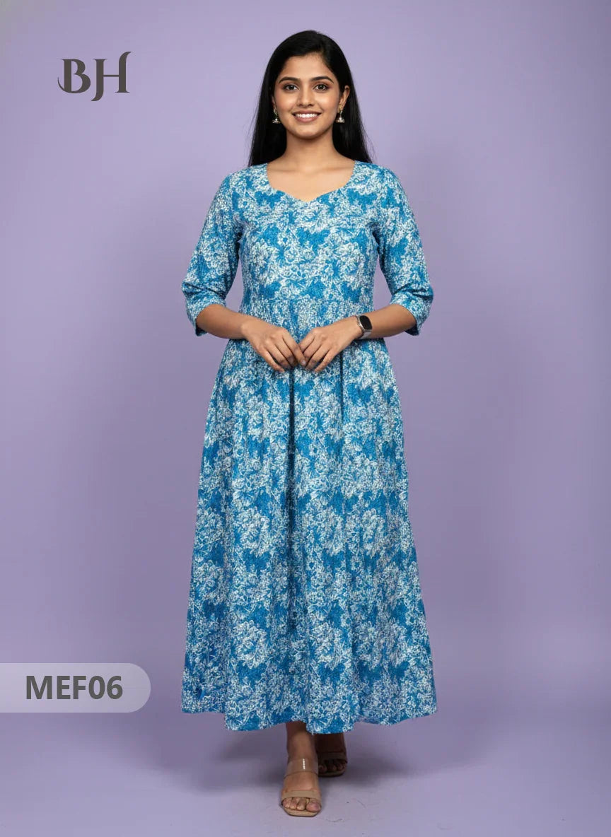 Mul Cotton Maternity & Feeding Frock – Sky Blue