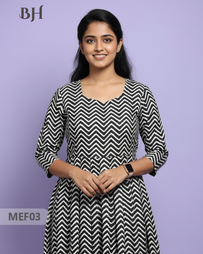 Mul Cotton Maternity & Feeding Frock – Black