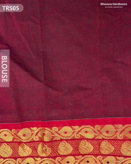 South Indian Premium Handloom Zari Border Saree with Rich Pallu – Maroon