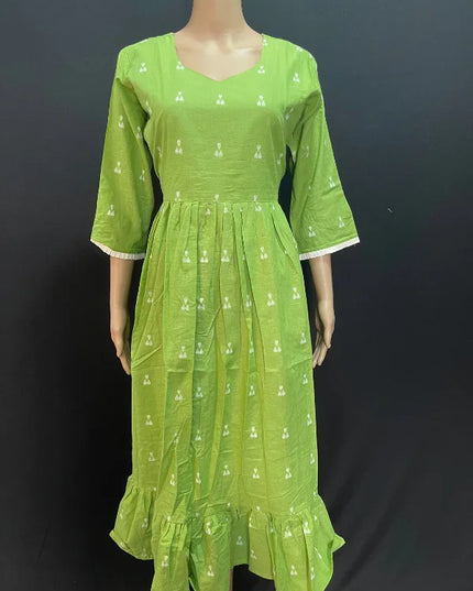 Green Cotton Frock for Women & Girls | Premium Style & Comfort