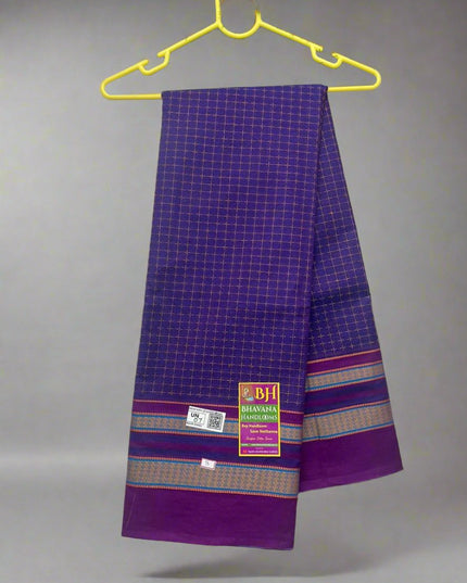 Kanchi Cotton Saree With Violet Colour
