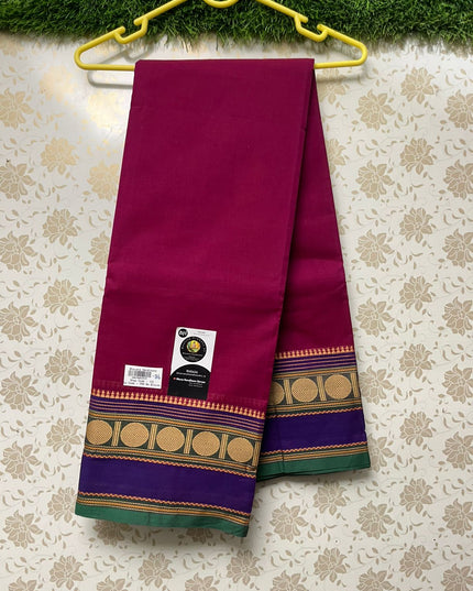 Kanchi Cotton Saree with Pink Colour without blouse