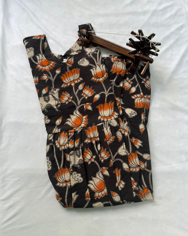 Kalamkari Long Frock With Black Color