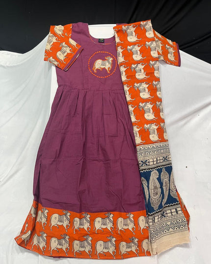 Premium 2-Piece Frock Set Blue Colour – Bhavana Originals Exclusive