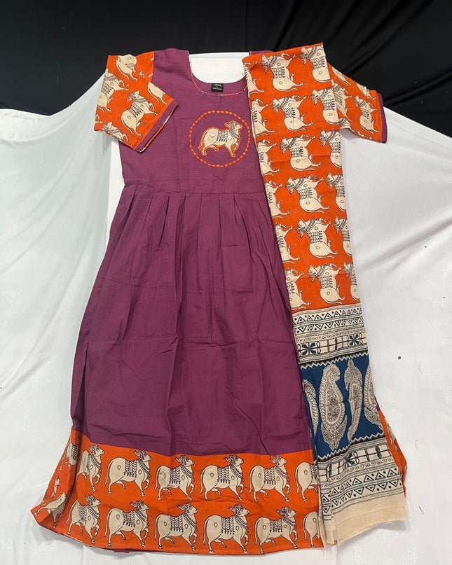 Premium 2-Piece Frock Set Blue Colour – Bhavana Originals Exclusive