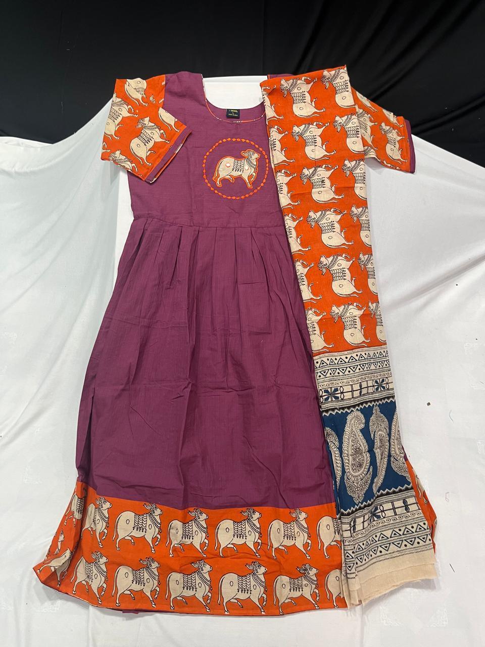 Premium 2-Piece Frock Set Blue Colour – Bhavana Originals Exclusive