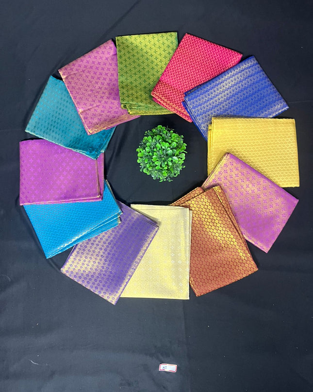 Half Pattu Blouse Bits Multi Colour with Pack of 12pcs