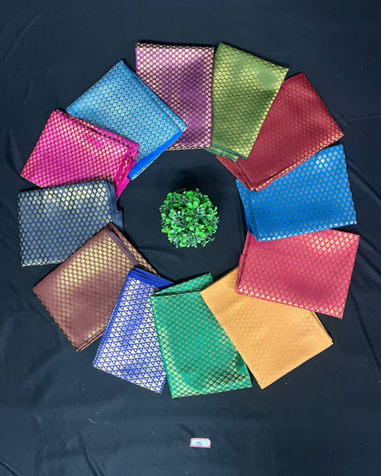 Half Pattu Blouse Bits Multi Colour with Pack of 12pcs