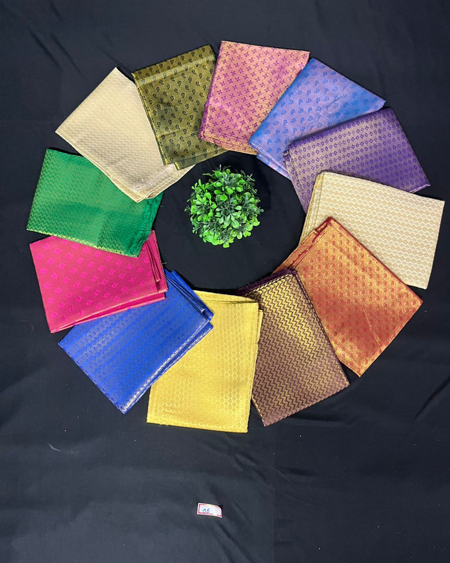 Half Pattu Blouse Bits Multi Colour with Pack of 12pcs