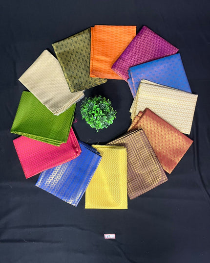 Half Pattu Blouse Bits Multi Colour with Pack of 12pcs