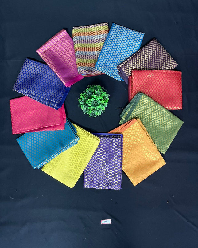 Half Pattu Blouse Bits Multi Colour with Pack of 12pcs