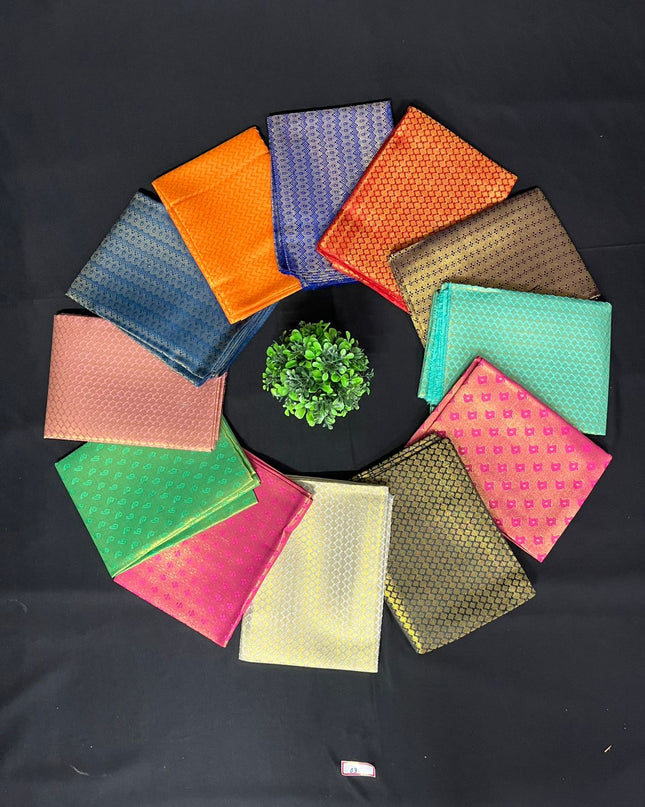 Half Pattu Blouse Bits Multi Colour with Pack of 12pcs