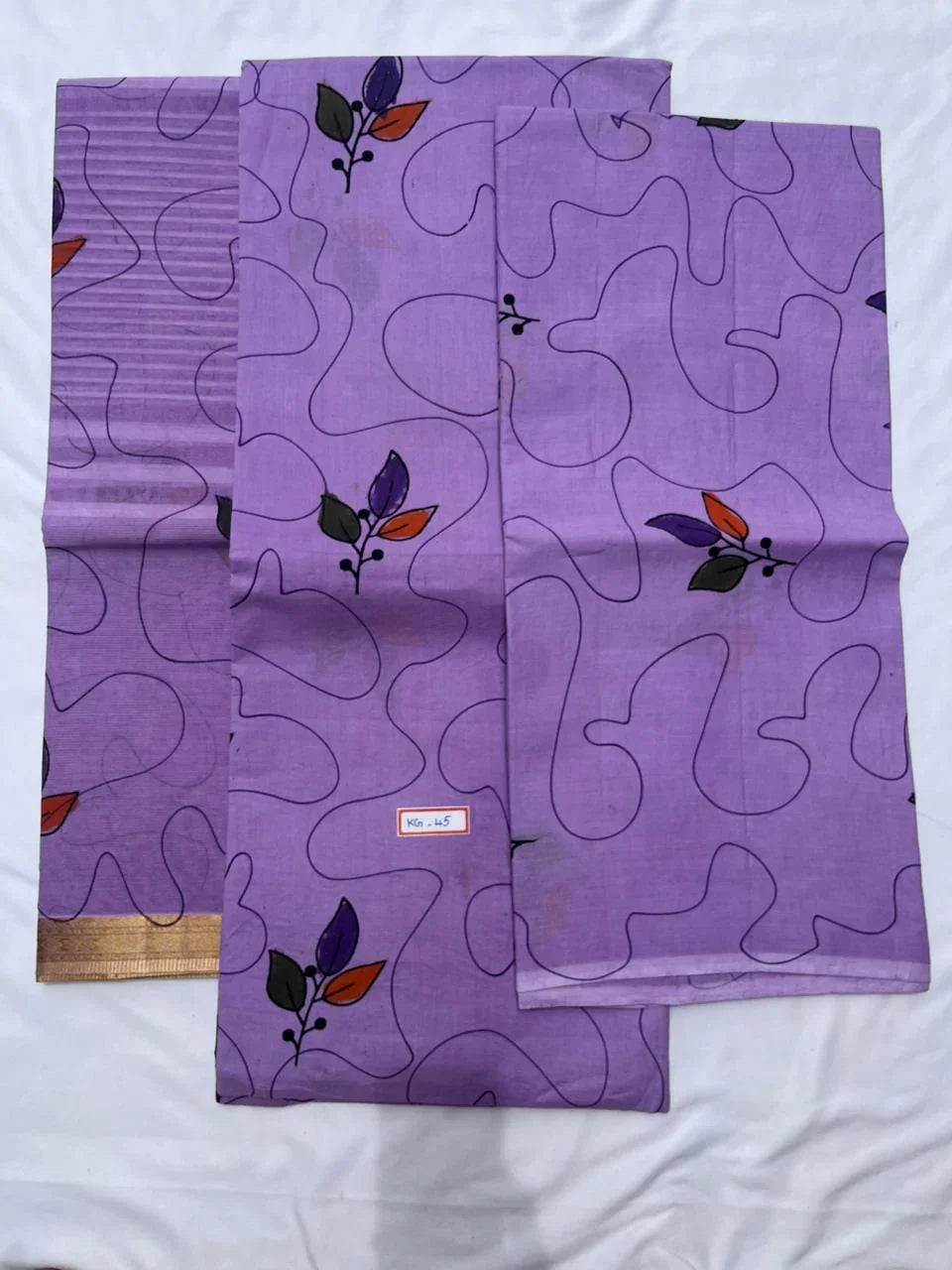 Pure Cotton Hand block Printed Dress Material – Soft Purple Colour Ethnic Wear for Women
