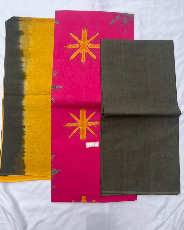 Pure Cotton Hand block Printed Dress Material – Pink Colour Ethnic Wear for Women
