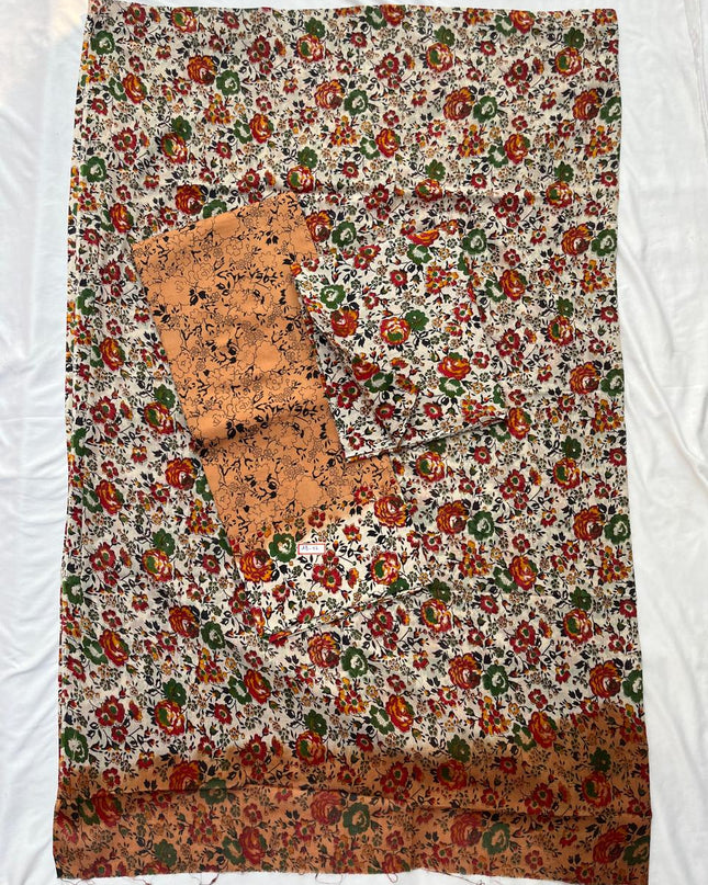 Pure Cotton Hand block Printed Dress Material – Brown Sugar Colour Ethnic Wear for Women