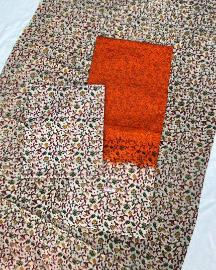 Pure Cotton Hand block Printed Dress Material – Navy Blue Colour Ethnic Wear for Women