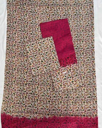 Pure Cotton Hand block Printed Dress Material – Pink Colour Ethnic Wear for Women