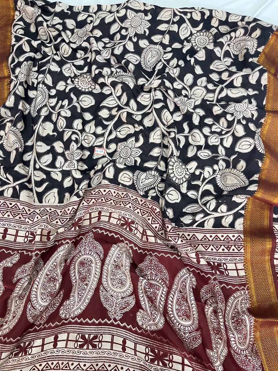 Premium Chennuri Silk Dupatta –Black Colour