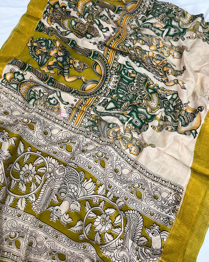 Premium Chennuri Silk Dupatta – Green Colour