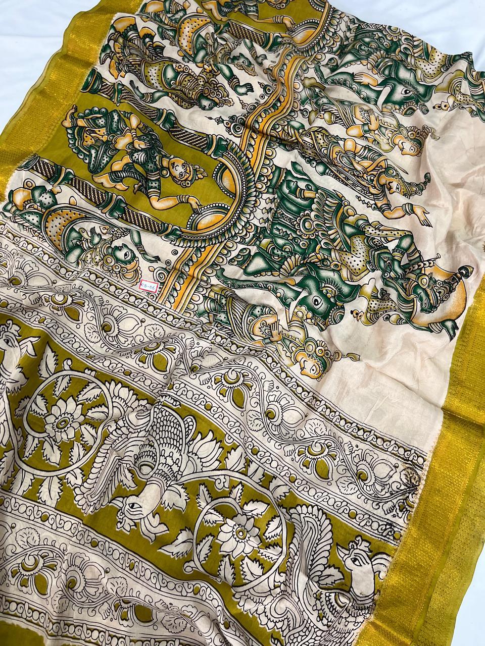 Premium Chennuri Silk Dupatta – Green Colour