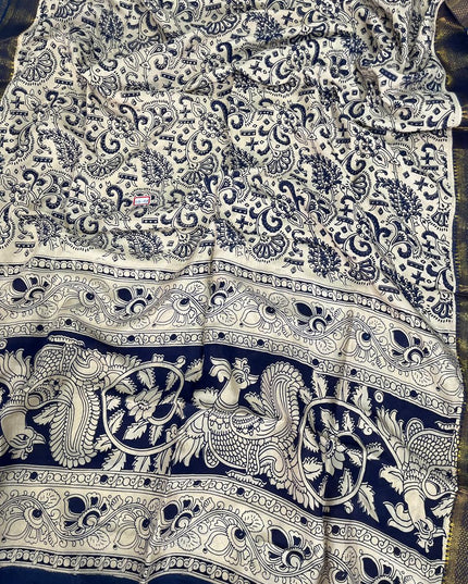 Premium Chennuri Silk Dupatta – Half White Colour