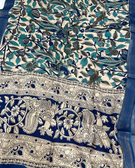Premium Chennuri Silk Dupatta – Dark Blue Grey Colour