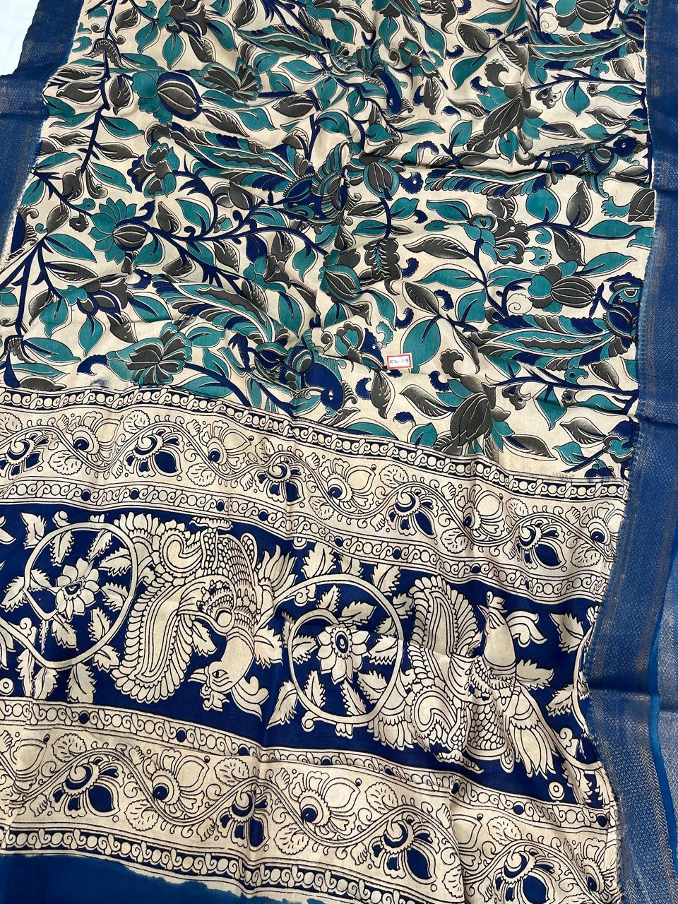Premium Chennuri Silk Dupatta – Dark Blue Grey Colour
