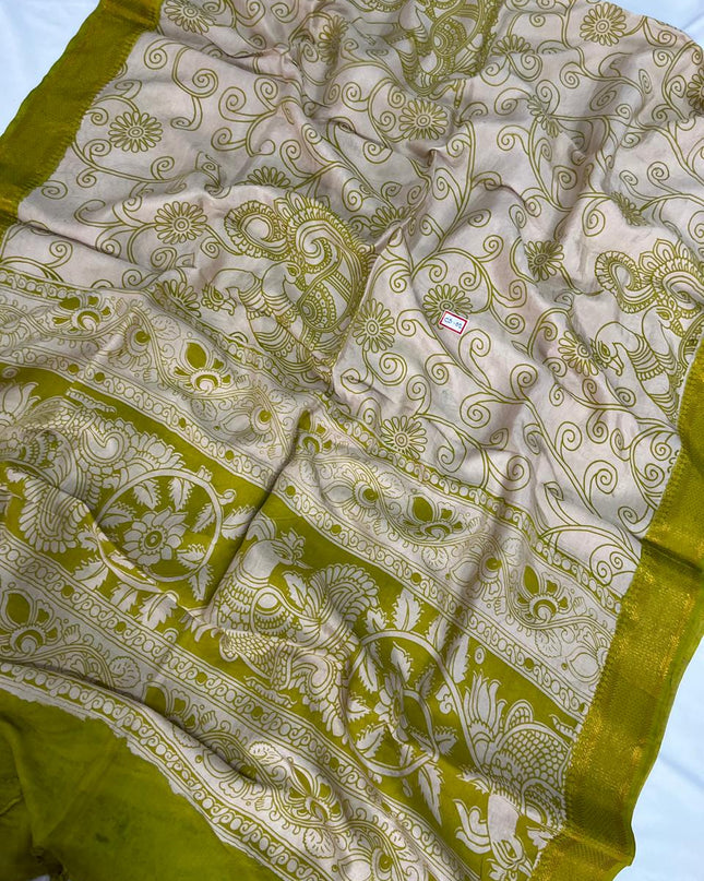 Premium Chennuri Silk Dupatta – Warm Grey Colour