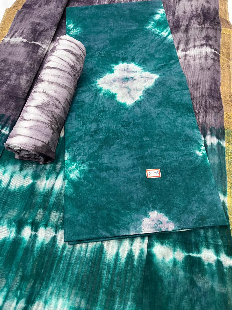 Comfort Deep Sea Green Cotton Dress Material Paired with Cotton Dupatta
