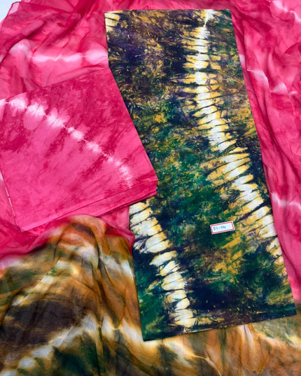Multicotton with waterpaint Dress Material with Soft Chiffon Dupatta